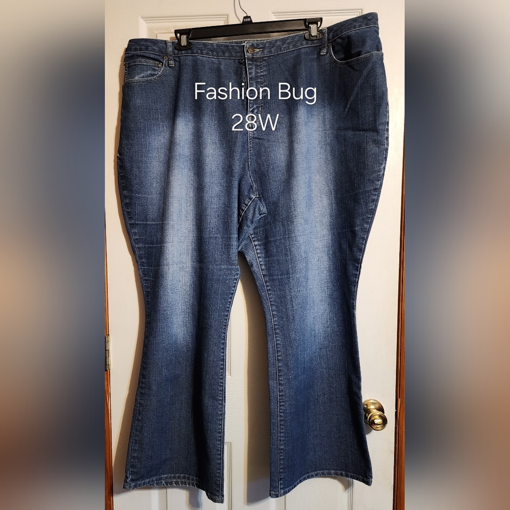 Fashion Bug Women's Medium Blue Flare Jeans